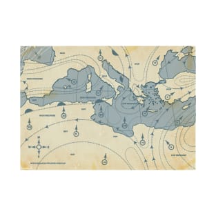 Mediterranean Weather map T-Shirt