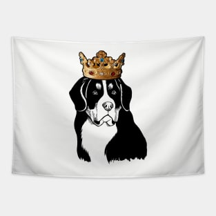 Bernese Mountain Dog King Queen Wearing Crown Tapestry