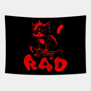 Skater Cat | Hardcore Cat | Radical Cat | Skate or Die Tapestry