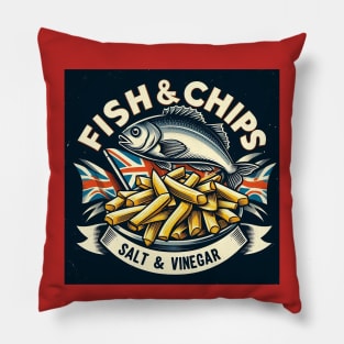 British Fish & Chips Pillow