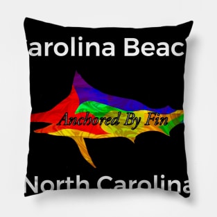 Anchored By Fin- Carolina Beach NC Pillow