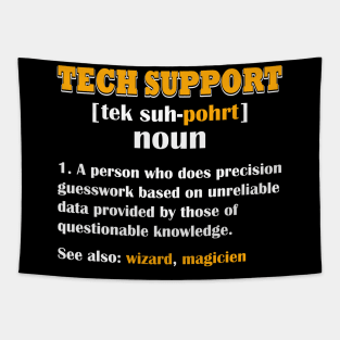 Tech Support Definition T-shirt Funny Computer Geek Tapestry