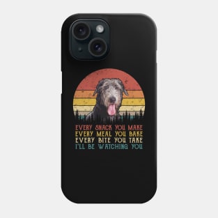 Vintage Every Snack You Make Every Meal You Bake Scottish Deerhound Phone Case