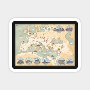 The Roman Empire map 117 AD Magnet