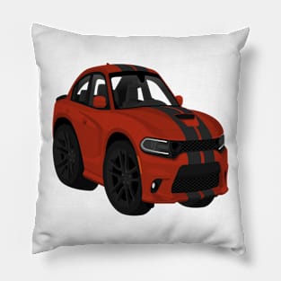 Charge Red2 + Stripes Pillow