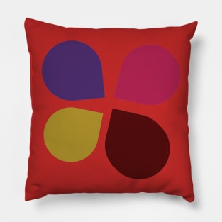 Four (4) Colorfu Balloons coming together in Unity Pillow