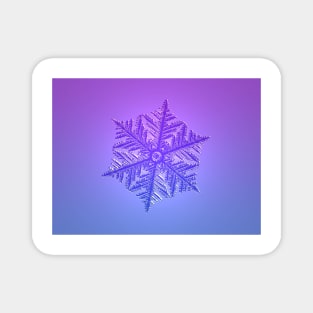 Violet Blue Fractal Snowflake Magnet