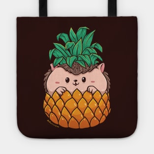 Hedgehog pineapple Tote