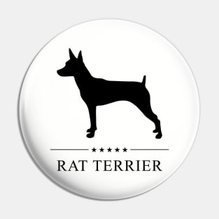 Rat Terrier Black Silhouette Pin