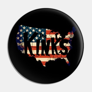 The Kinks Retro Flag Pin