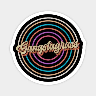 vintage circle line color Gangstagrass Magnet