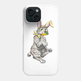 Bobtail BunnyCat: Silver-Amber Tabby (Yellow) Phone Case