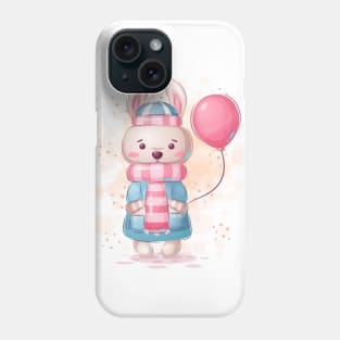 Rabbit with air balloon Phone Case