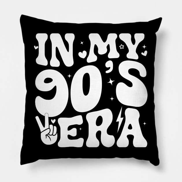 In My 90's Era 90th Birthday Funny In My Nineties Era Pillow by abdelmalik.m95@hotmail.com