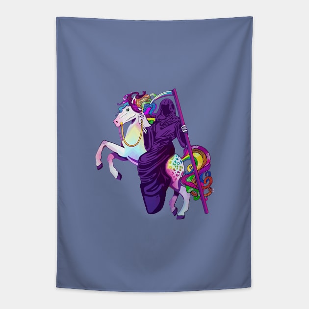 Unicorn Dead Angel Tapestry by arexzim