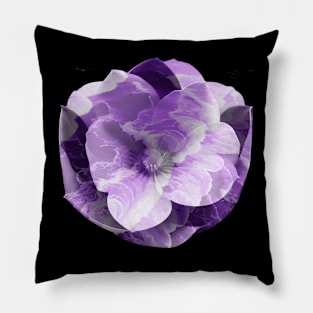 Abstract Purple Waves Flower Pillow