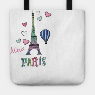 Colorful Paris Art Tote