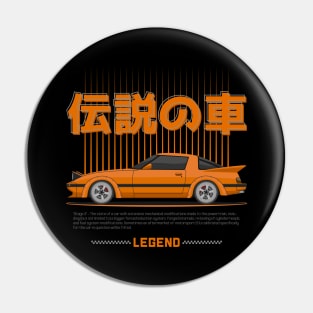 Midnight Racer Orange RX 7 FB JDM Pin