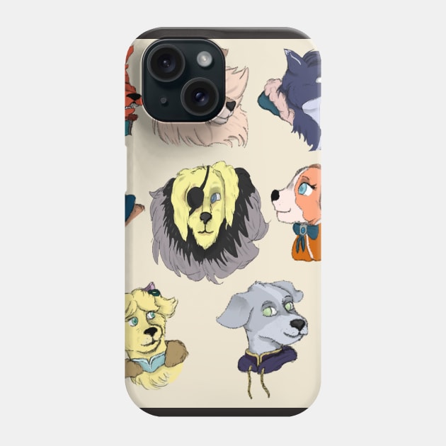 Blue lion dogs Phone Case by Freeflight08