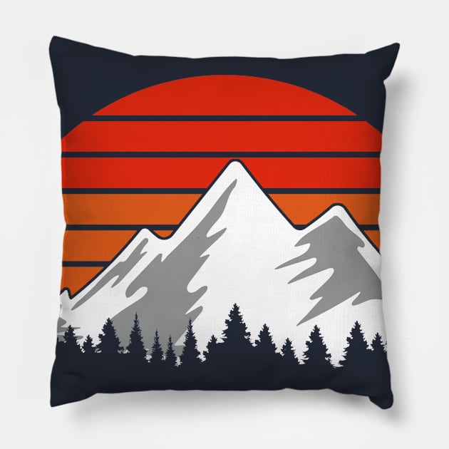 The Retro Mountain Pillow by My Artsam