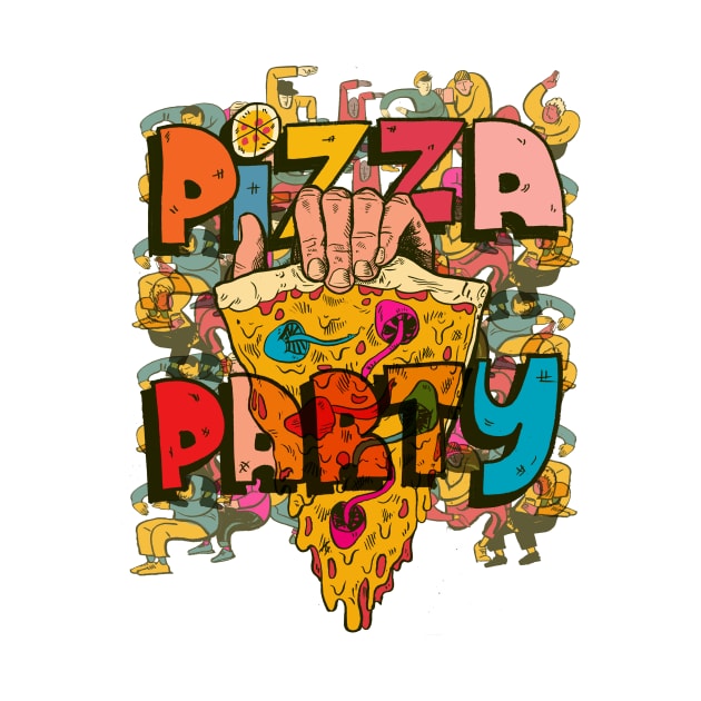 Pizza party by A N Illustration