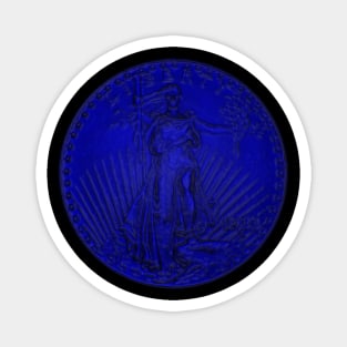 USA Liberty 1933 Coin in Blue Magnet