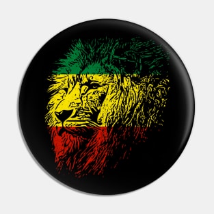 Rasta Lion Reggae Music Vibes Pin