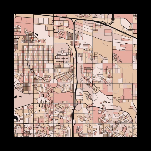 Aurora Map Pattern in Soft Pink Pastels by PatternMaps