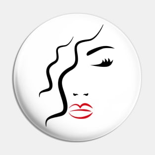 Woman Silhouette Pin