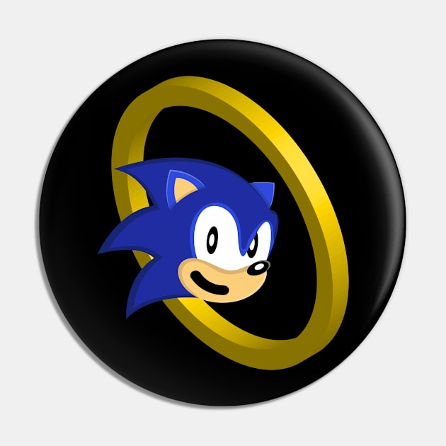 sonic mascot and golden circle ring Pin by maricetak