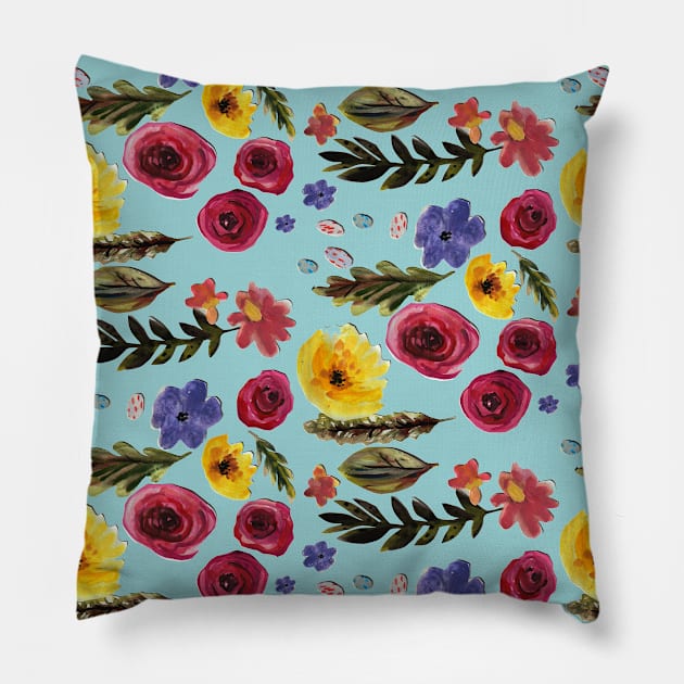 Blooming at Noon Pillow by CoteCreation