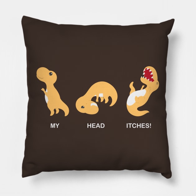 My head Itches! Pillow by Design2Heart