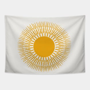 Retro Sun Mid Century Modern Tapestry