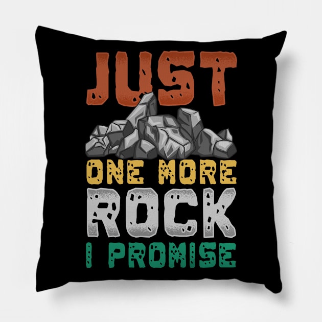 Rocks Geology Geologist Mineral Collector Retro Pillow by KAWAIITEE