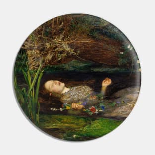 Ophelia Oil Painting by Sir John Everett Millais - Hamlet - Play Pin