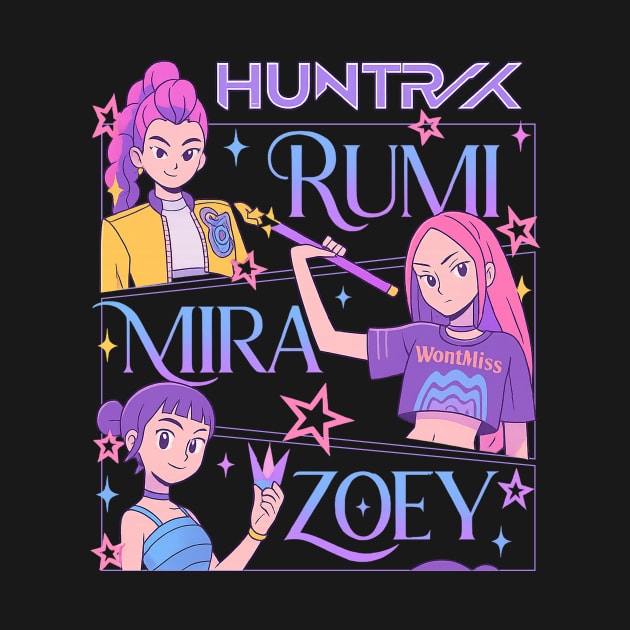 Huntrix Girls, Kpop Demon Hunters,  Huntrix, Huntrix Fan, Rumi Zoey Mira, Kpop Huntrix