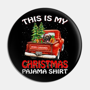 This Is My Christmas Pajama Shirt Mastiff Truck Tree Pin