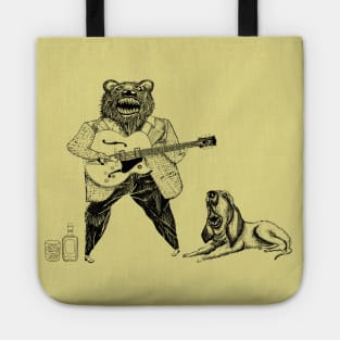 Hound Dog! Rock and Roll Bear Guitar Player Tote