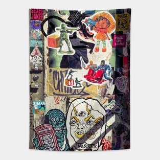 Graffiti Street Art Stickers NYC Tapestry