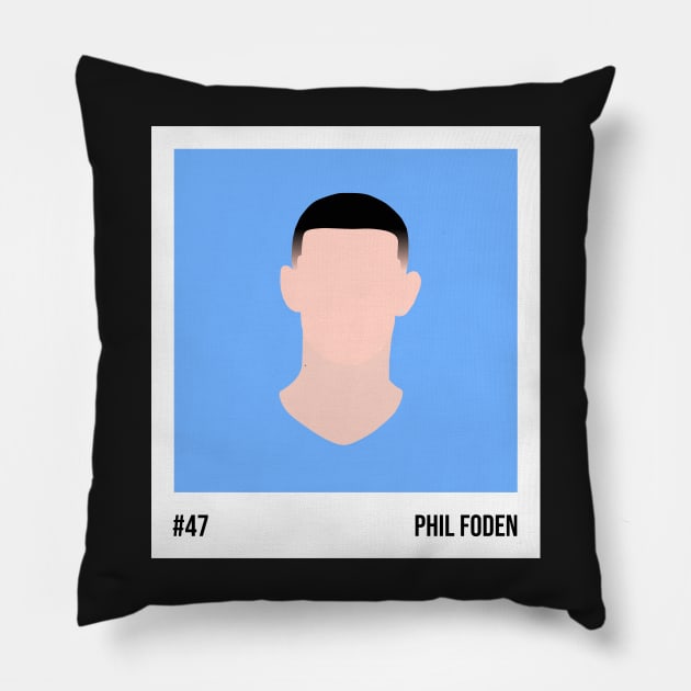 Phil Foden Minimalistic Camera Film Pillow by GotchaFace