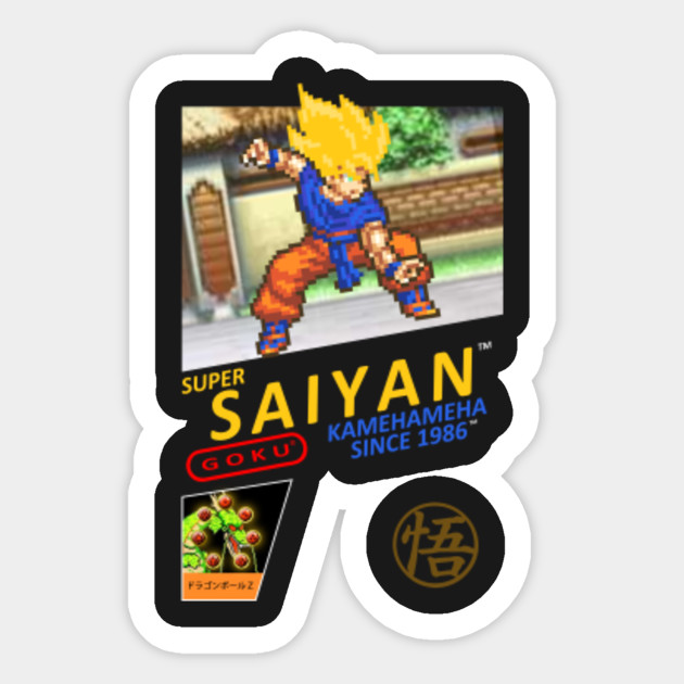 Nes Goku Dragon Ball Z Sticker Teepublic