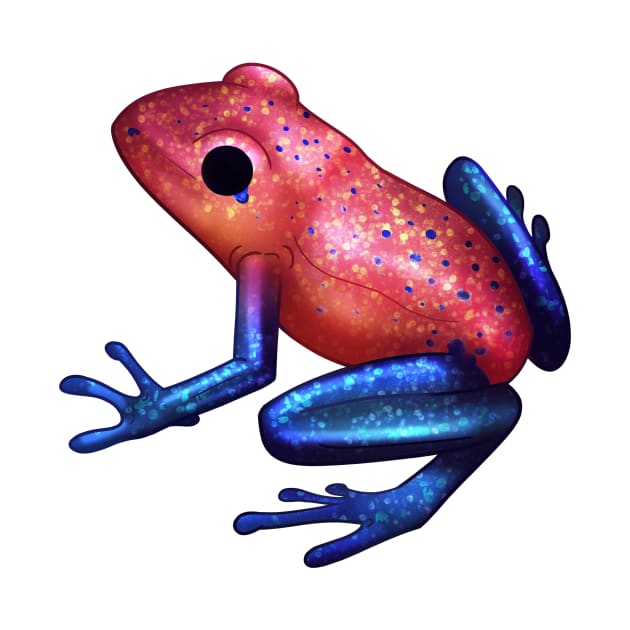 Cozy Strawberry Poison Dart Frog by Phoenix Baldwin