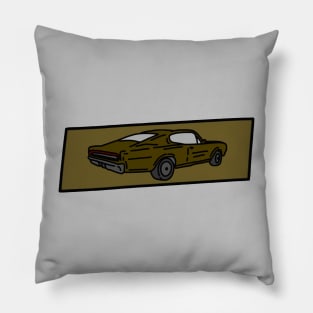 old cars hand drawn Pillow