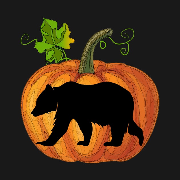 Bear in pumpkin by Flavie Kertzmann