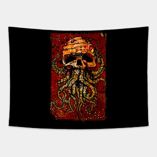 Octopus red Tapestry