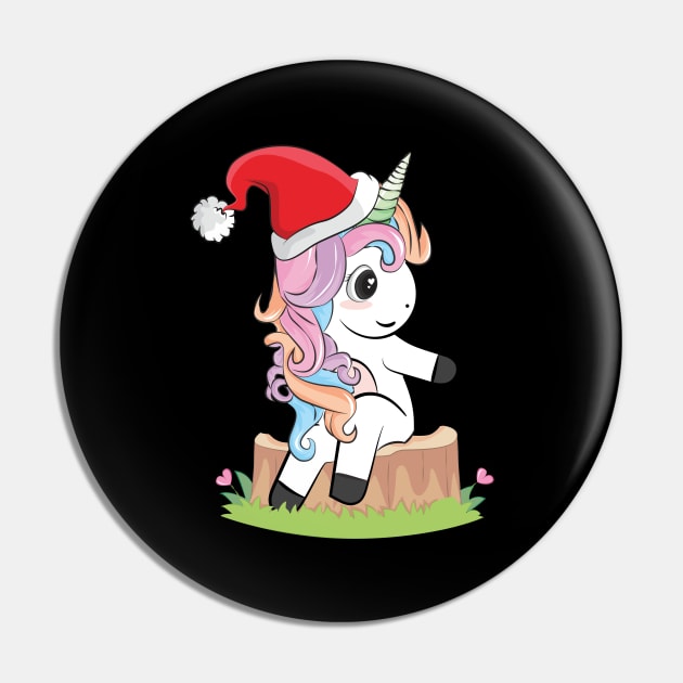 Christmas Present Unicorn X-MAS Christmas Pin by Little Treasures