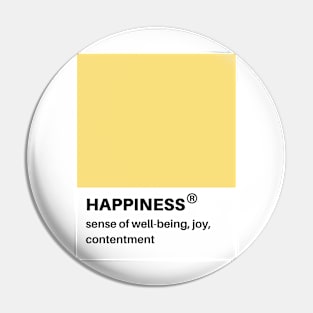 happiness pantone swatch Pin