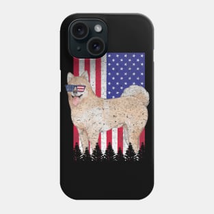 Akita Chow Patriotic Dog Usa Pride American Flag Phone Case