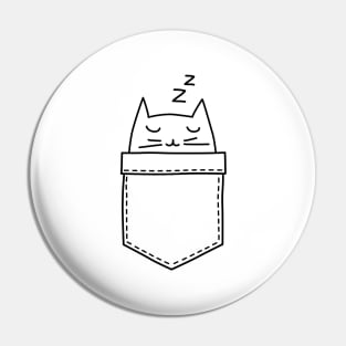 Cat sleeping in the pocket Pin