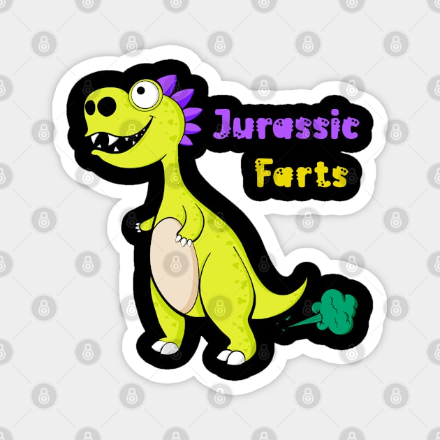 Jurassic Farts Magnet by Art by Nabes